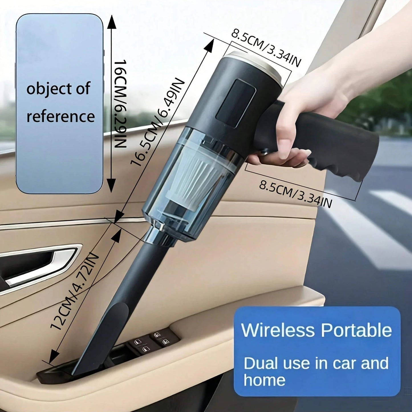 3-in-1 USB Rechargeable Car & Home Vacuum Cleaner