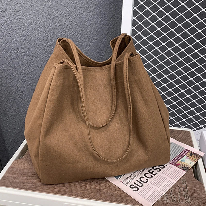 Large Canvas Shopper Tote