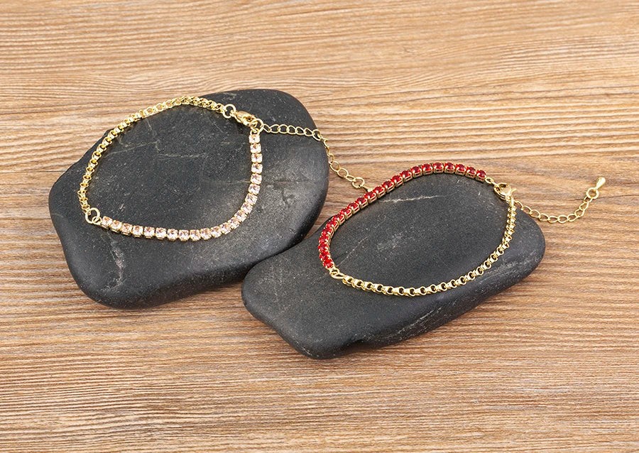 Adjustable Zircon Tennis Bracelet – Women’s Jewelry Gift"