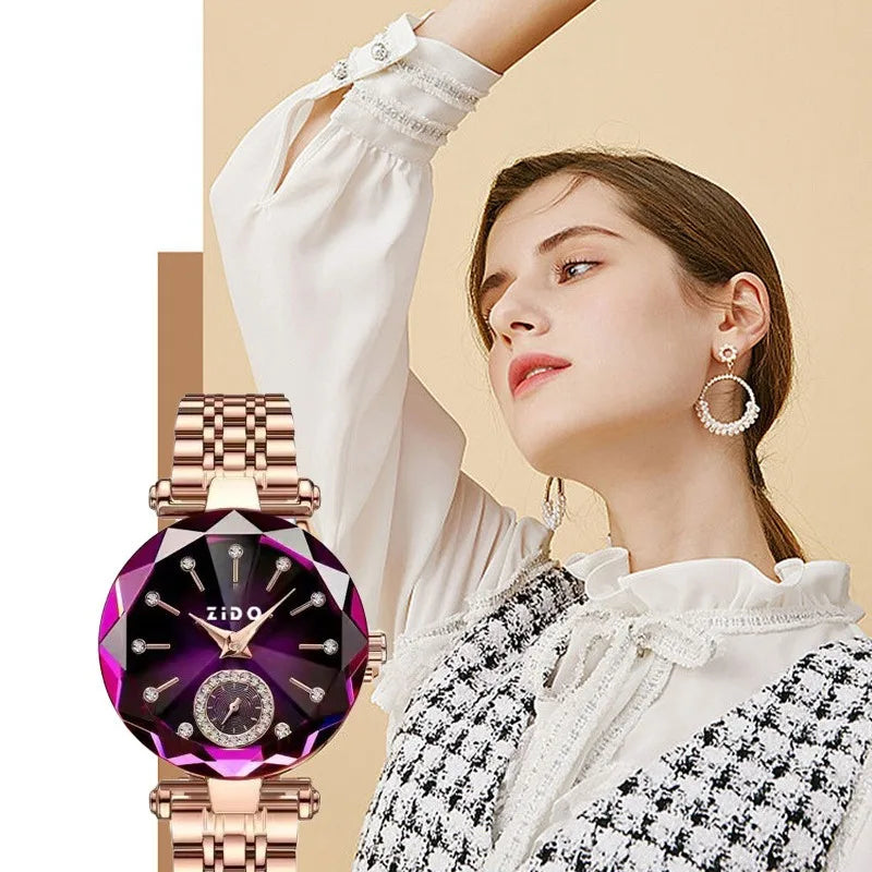 UTHAI Gold Diamond Bracelet Watch