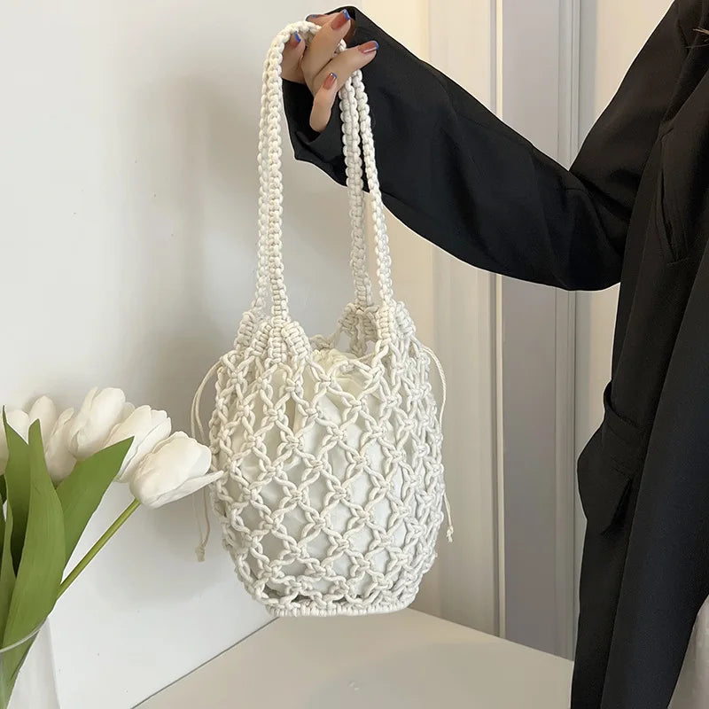 Knitted Bucket Shoulder Bag