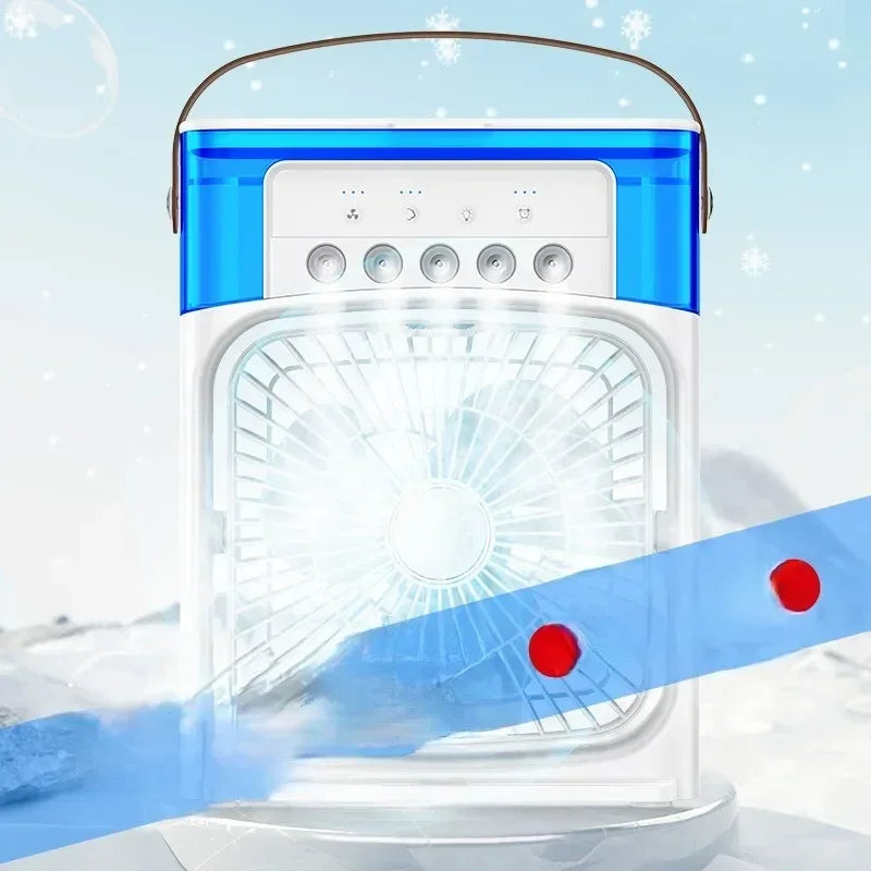 Mini Portable Air Cooler & Humidifier Fan – 3 Speeds