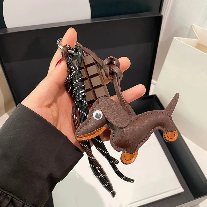 LeLeather Dachshund Keychain