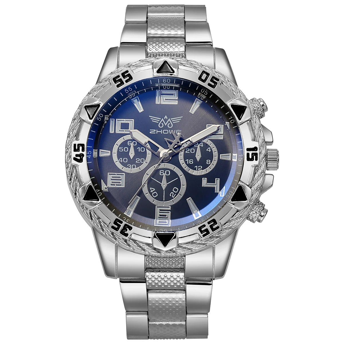 Luxury Men's Watch, Full Steel, Business Sport.