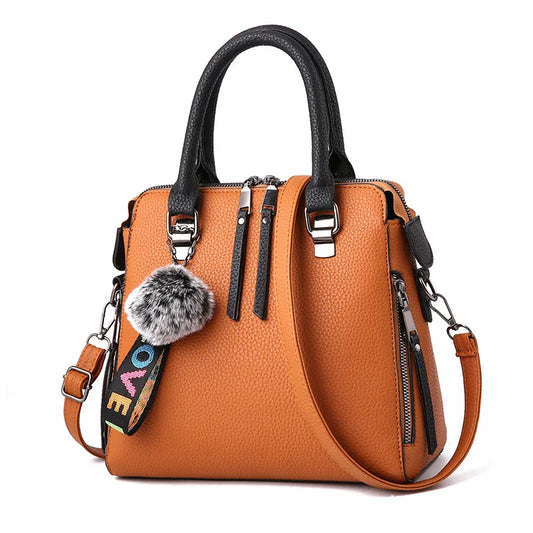 Solid Color Flap Shoulder Bag