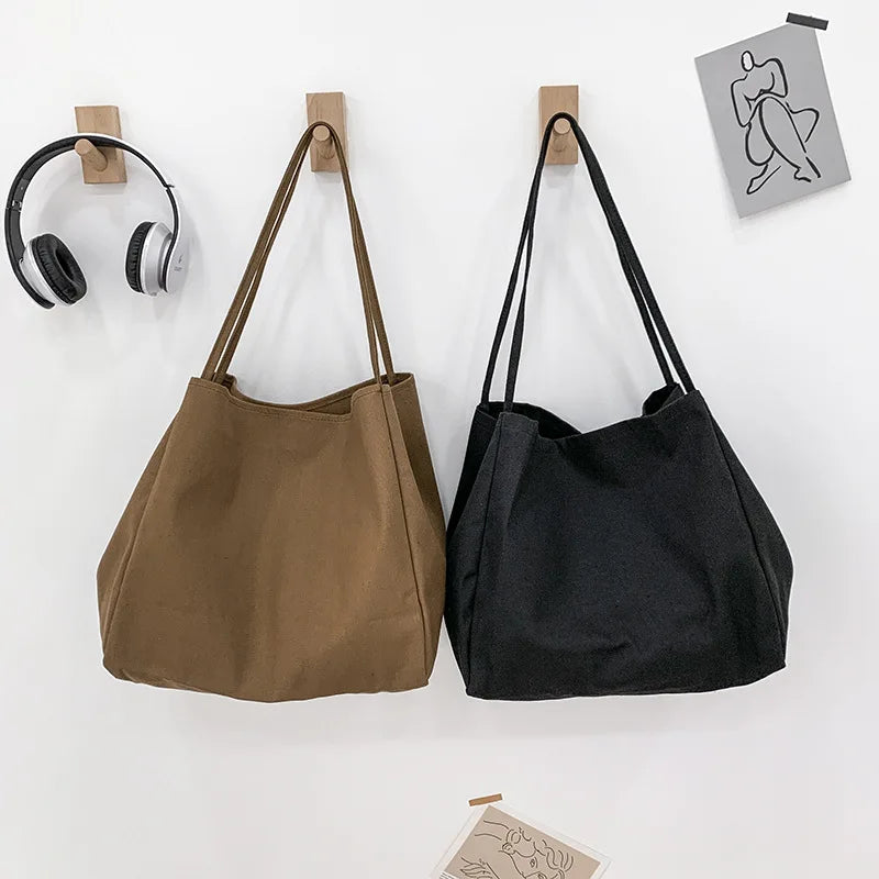 Large Canvas Shopper Tote