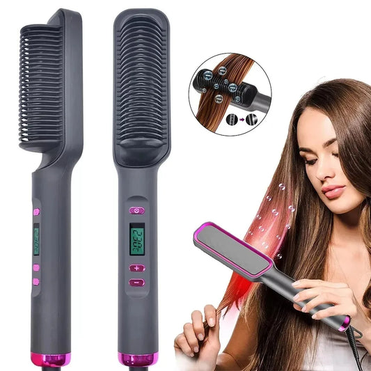 Electric Hot Comb – Anti-Scald Hair Straightening Brush