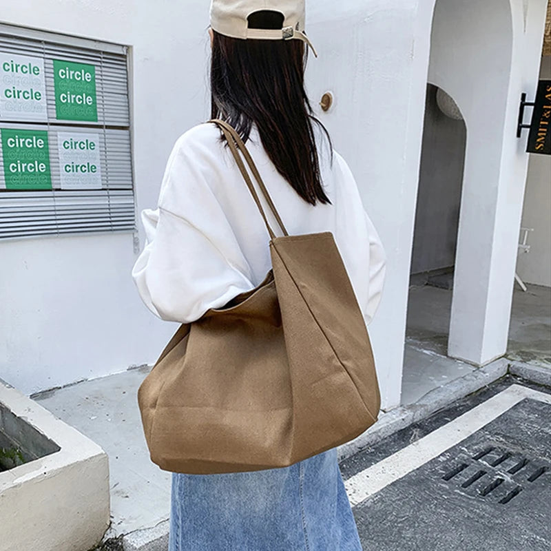 Large Canvas Shopper Tote