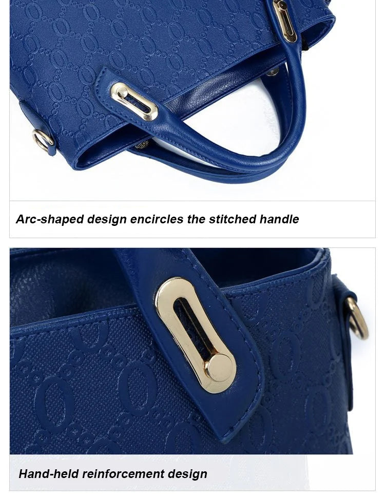 4pcs Geometric Pattern Tote & Crossbody Set