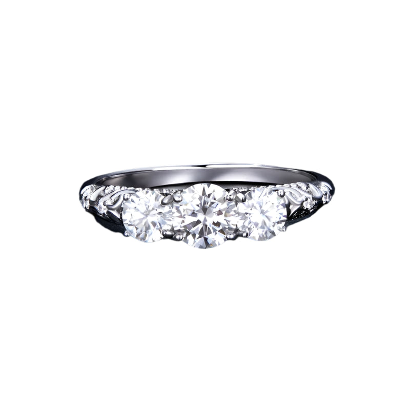White Gold Plated Moissanite Ring