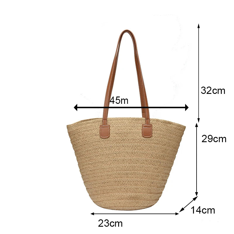 Luxury Beach Basket Bag