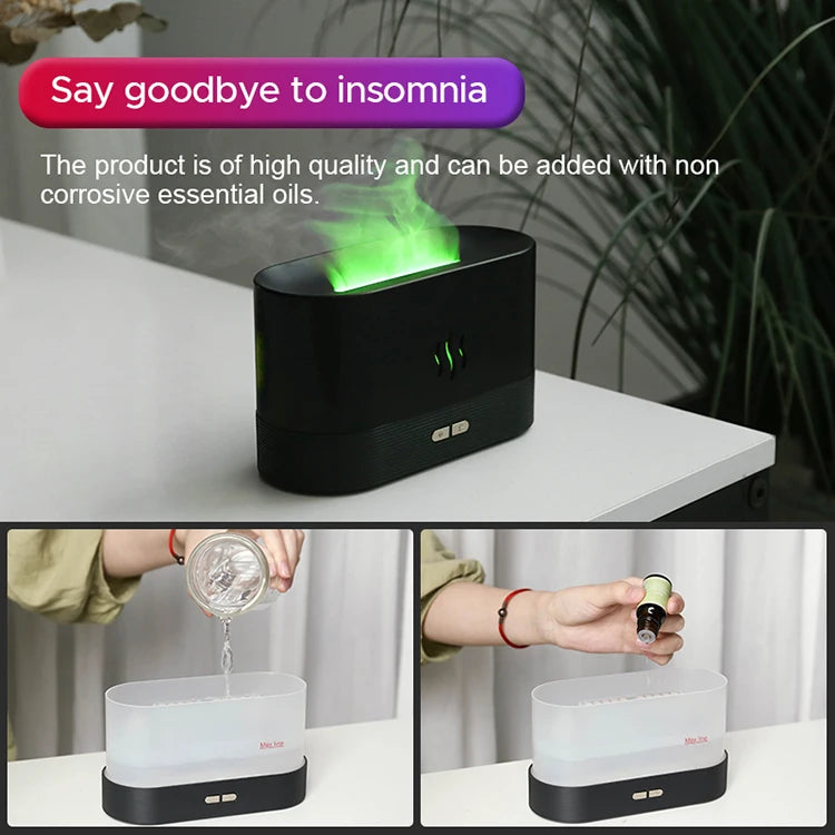 Kinscoter Aroma Diffuser – Ultrasonic Cool Mist & Flame LED Lamp