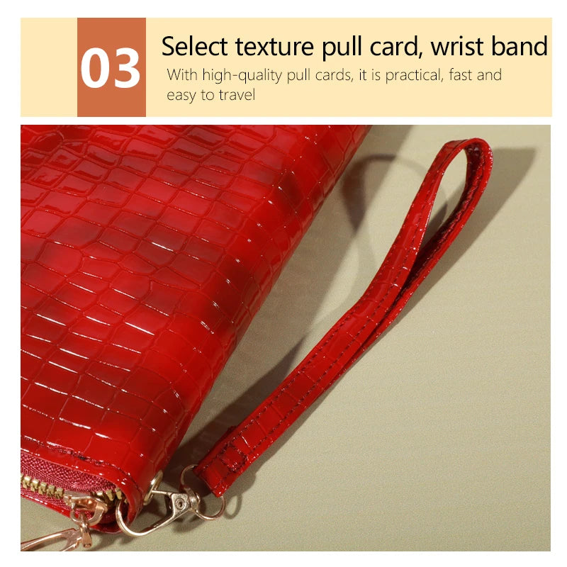 Classic Large Capacity Clutch Purse with Zipper