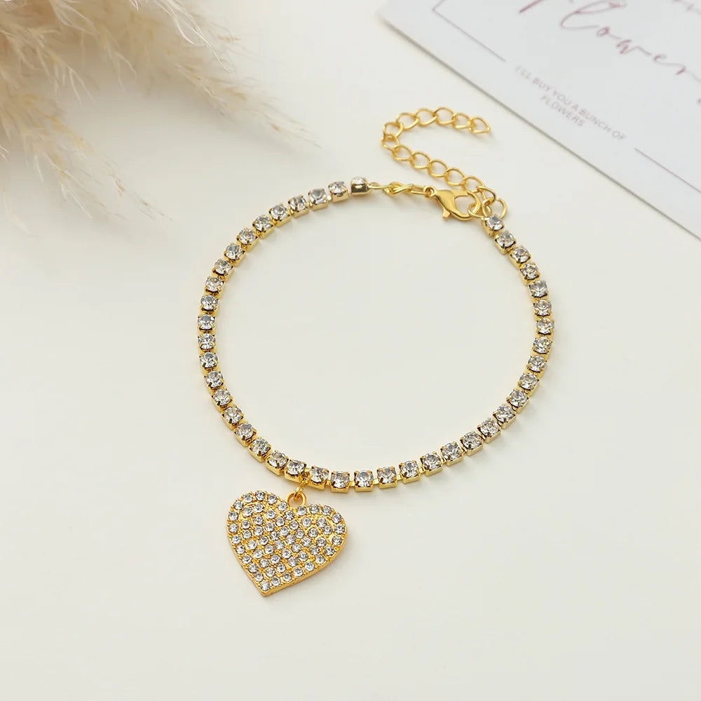 Luxury Rhinestone Chain Anklet for Women