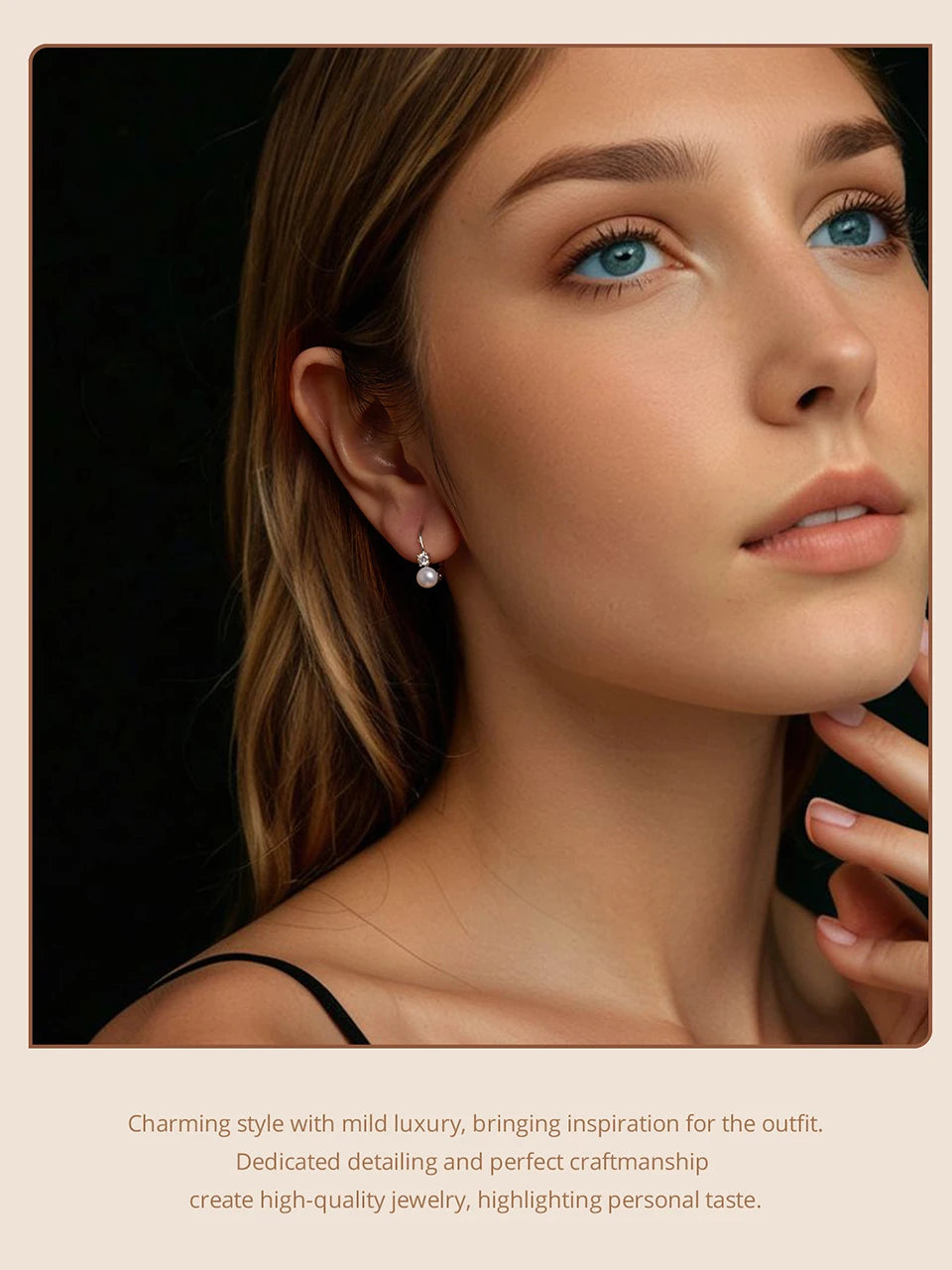 “925 Silver Moissanite Pearl Earrings”