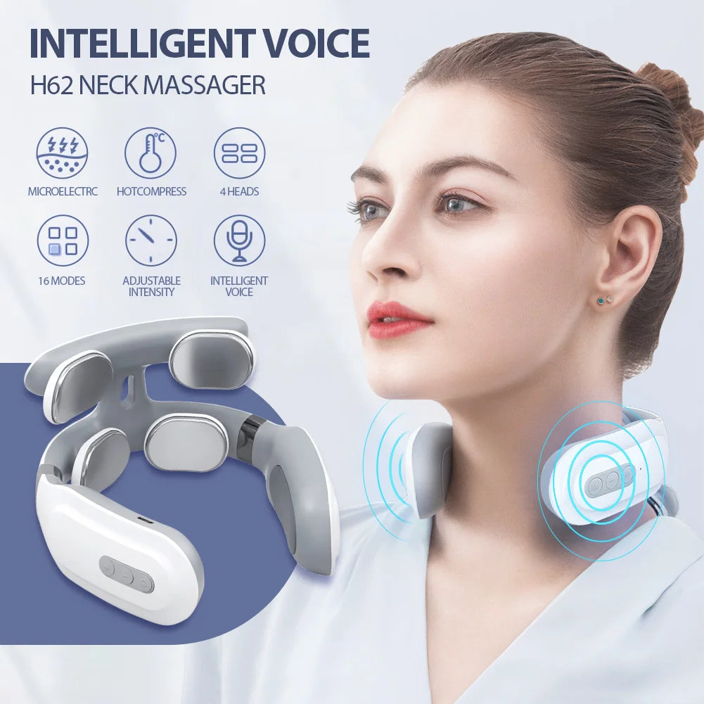 Wireless Smart TENS Neck & Shoulder Massager – Pain Relief & Heating
