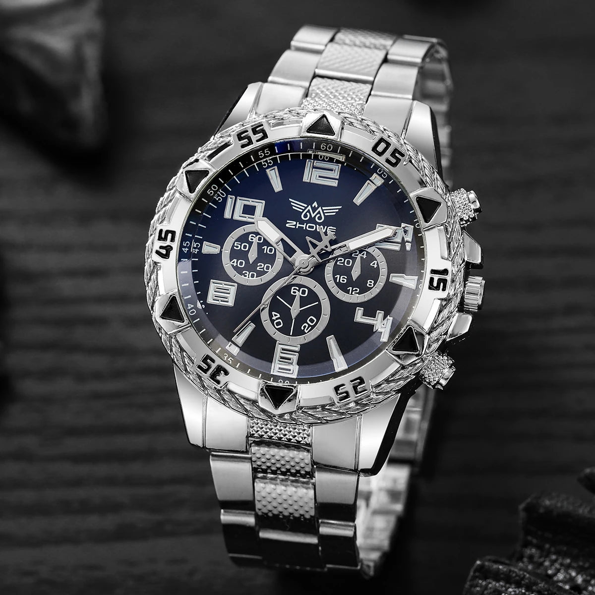 Luxury Men's Watch, Full Steel, Business Sport.