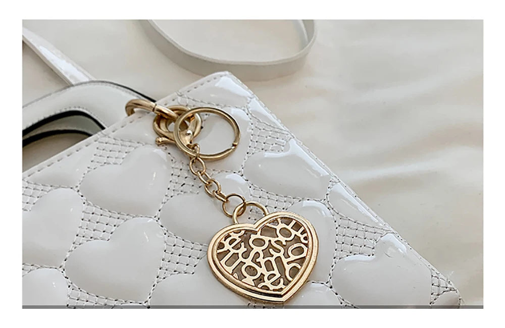 Red Glossy Love Handbag"