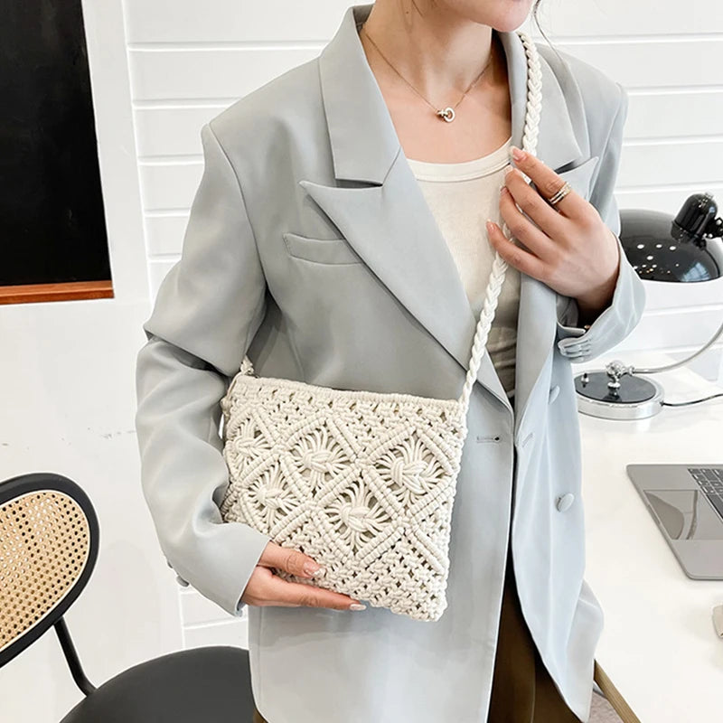 Straw Woven Crossbody Bag