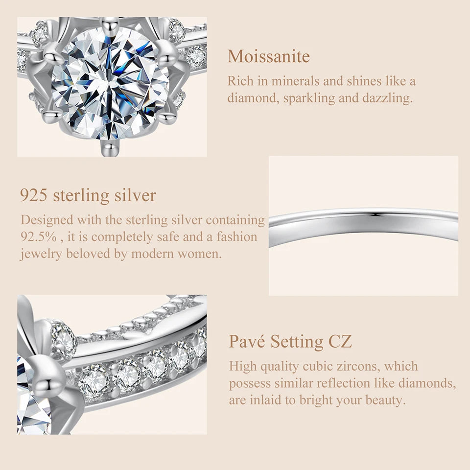 Sterling Silver Ring with White Diamonds”