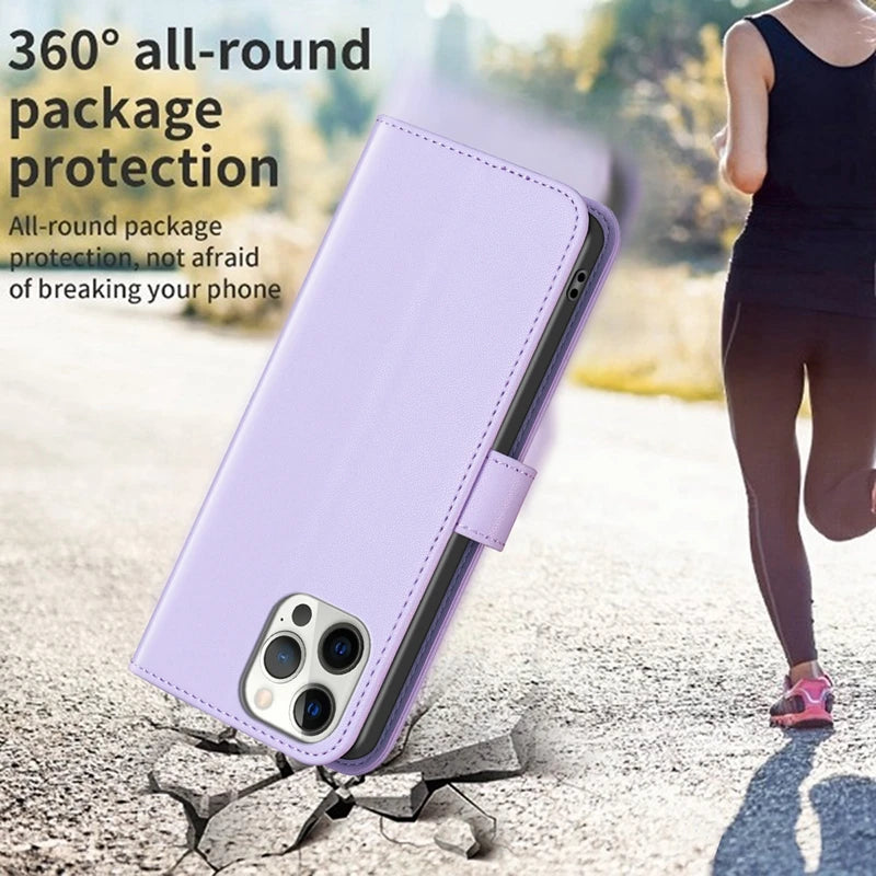 Luxury Magnetic Leather Wallet Cover – OPPO