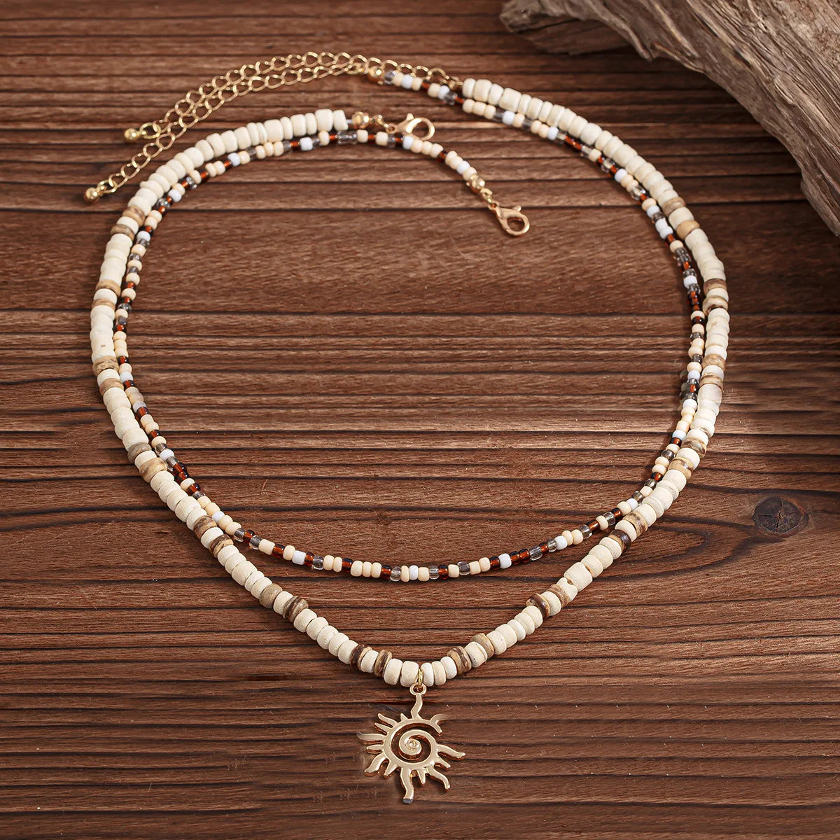Men’s Boho Pearl & Shell Necklace