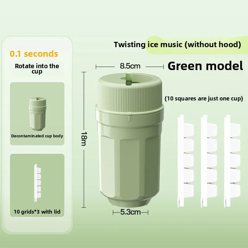 in-1 Rotating Silicone Ice Cube & Popsicle Mold with Lid