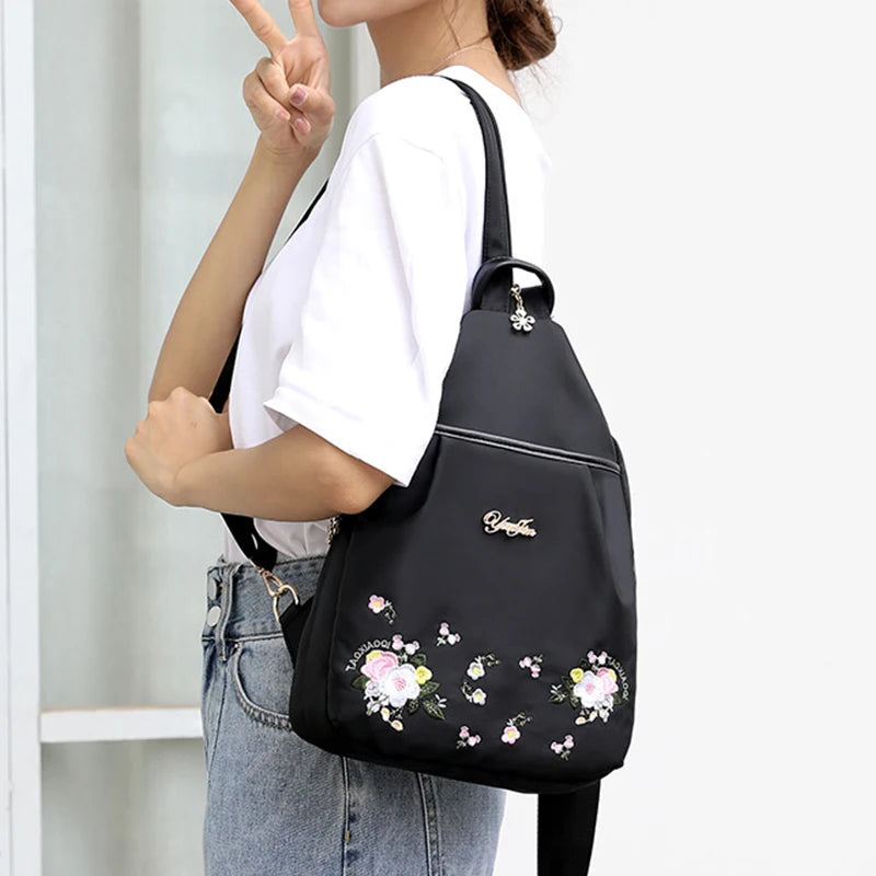Waterproof Oxford Embroidered Backpack