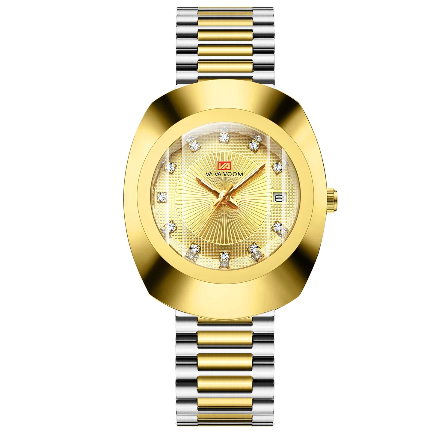 Elegant Gold Mesh Men’s Watch