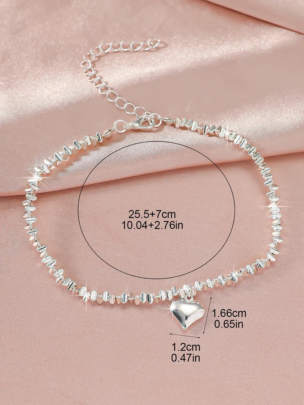 1/2PCS Simple Silver Anklet, Elegant Beach Jewelry