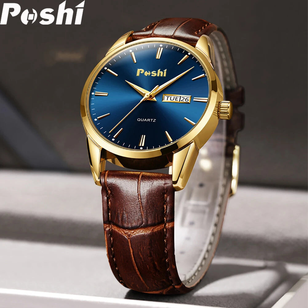 Bochi Luxury Leather Waterproof Watch