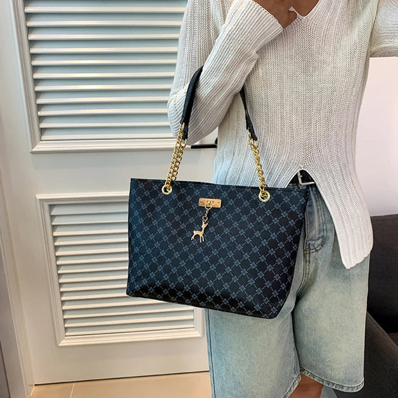 Large PU Shoulder Tote