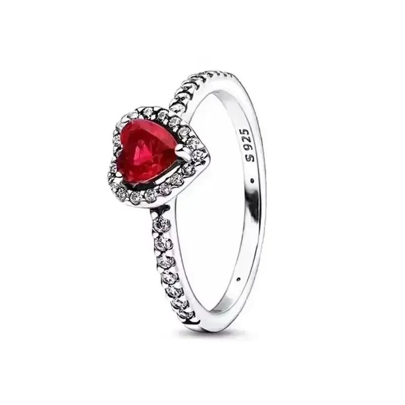 "Classic 925 Silver Heart Ring – Exquisite Couple Jewelry Gift"