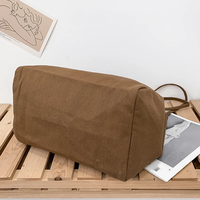 Large Canvas Shopper Tote