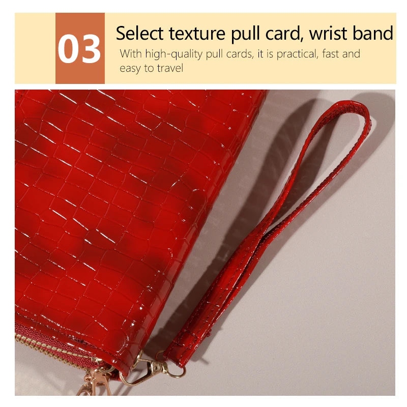 Chic Vintage Double-Layer Clutch Wallet with Wristlet