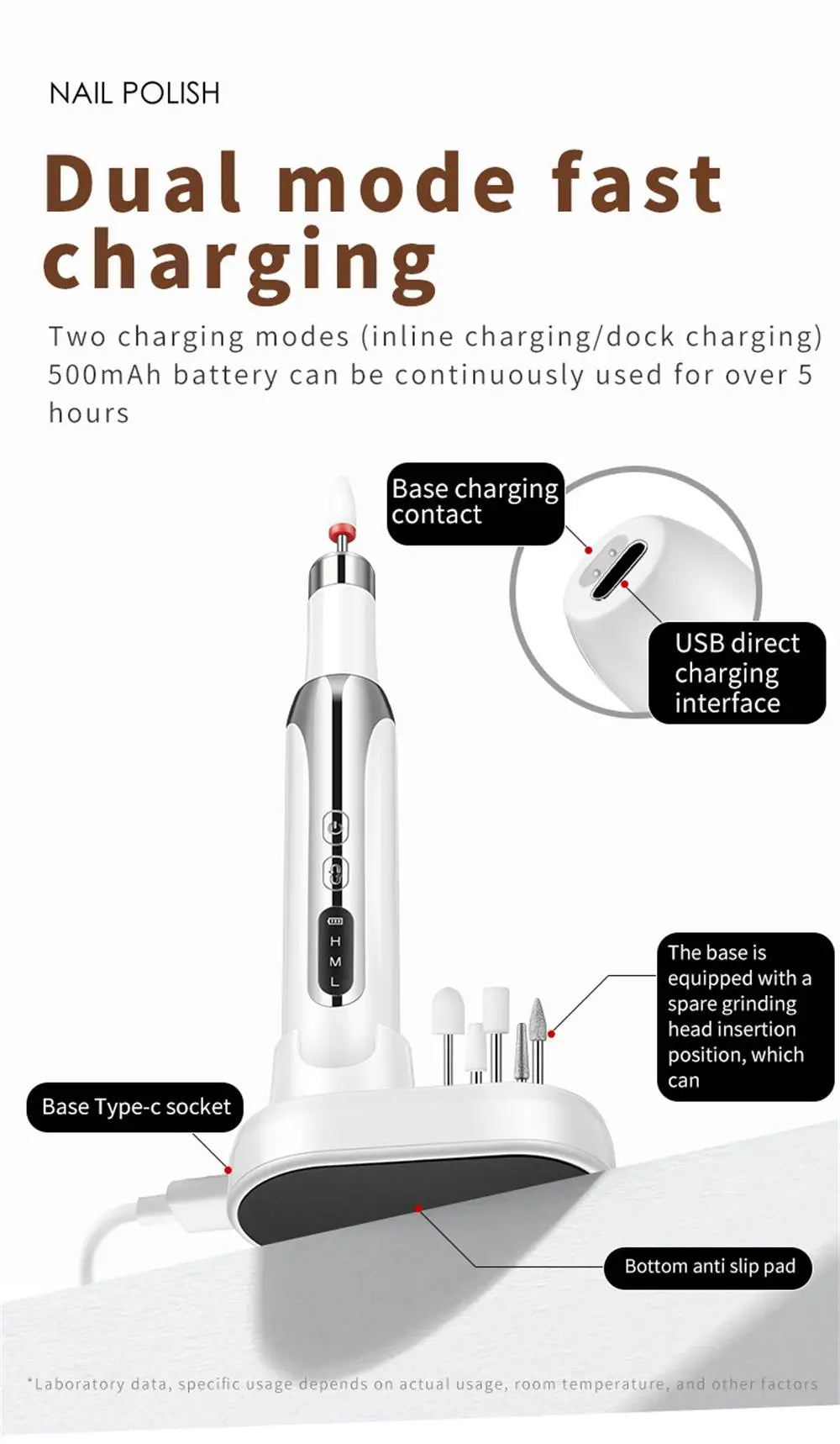 Professional Rechargeable Nail Drill – Manicure & Pedicure Tool