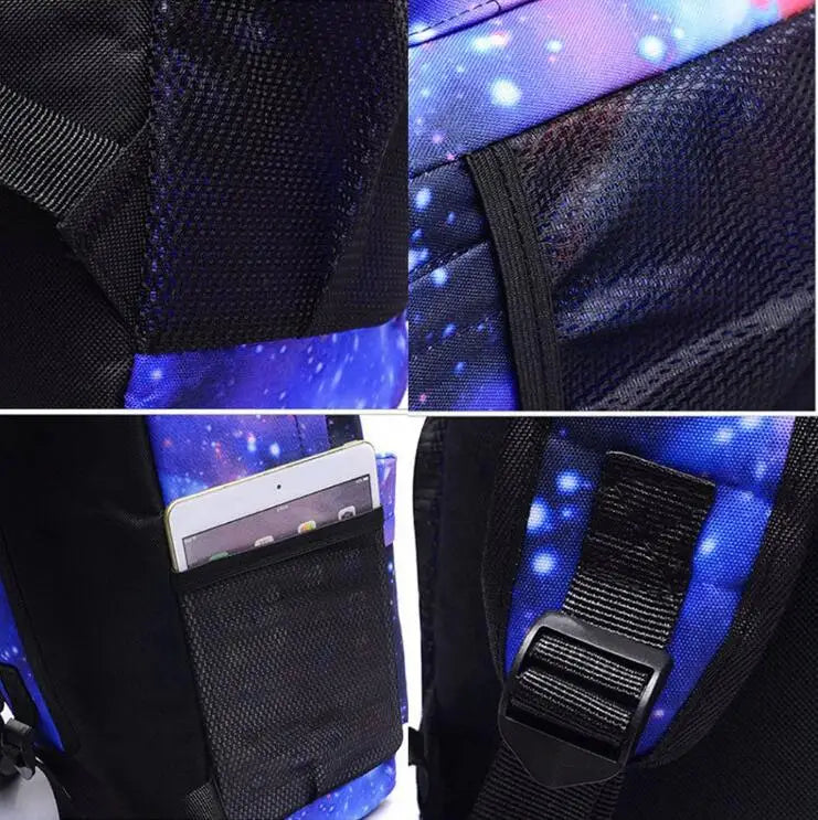 3pcs CR7 Lightweight School & Travel Backpacks Set