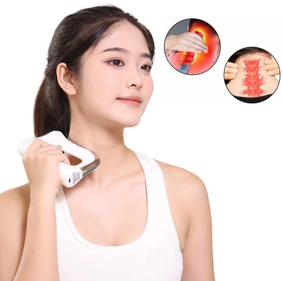 Electric Fascia Massager – Microcurrent Vibration & Warm Compress