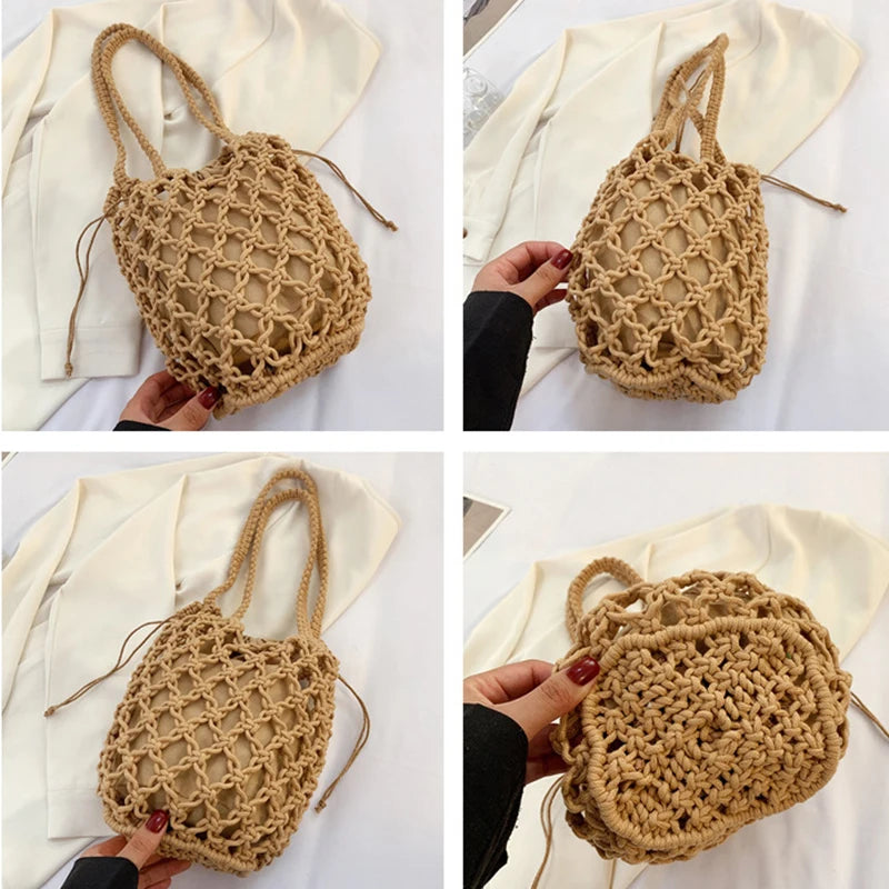 Knitted Bucket Shoulder Bag