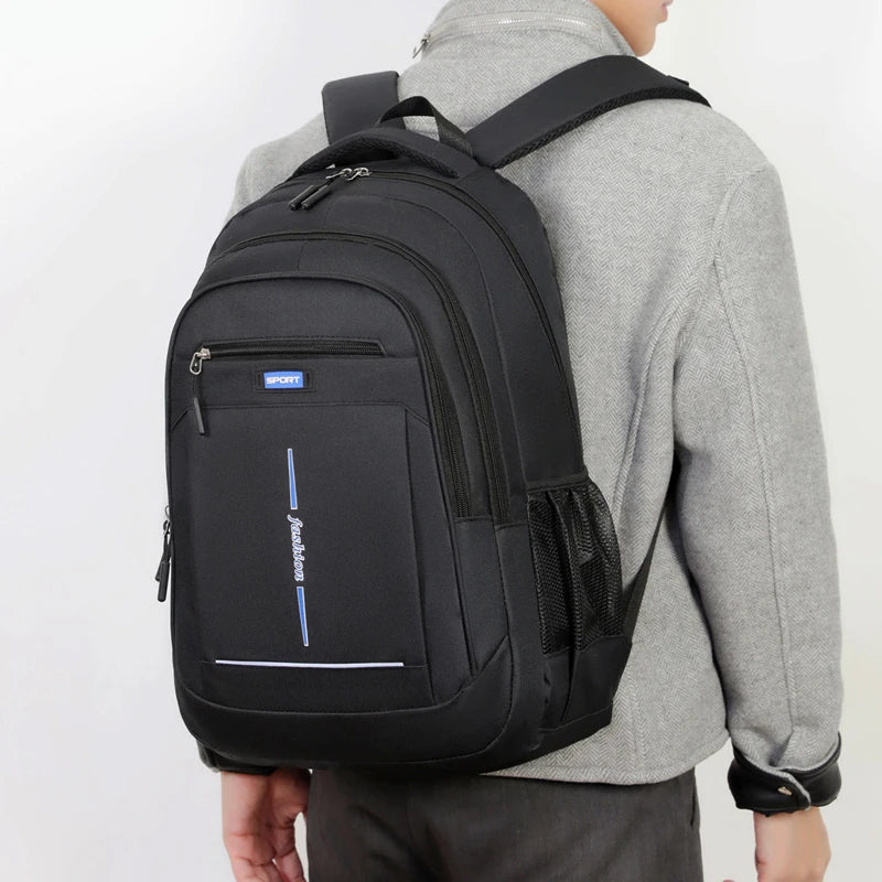 Trendy School & Computer Backpack – Black, Grey, Blue, Red