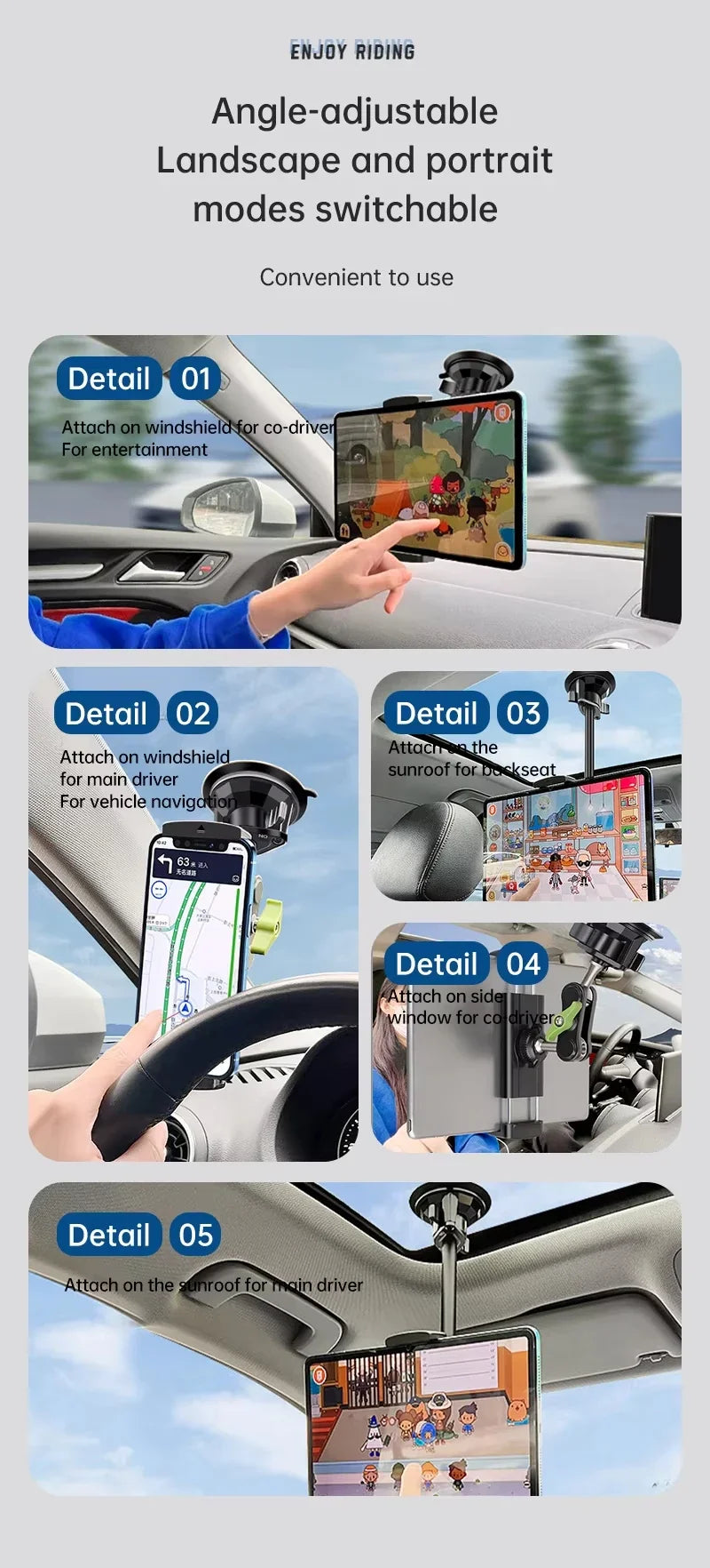 360° Rotatable Suction Mount