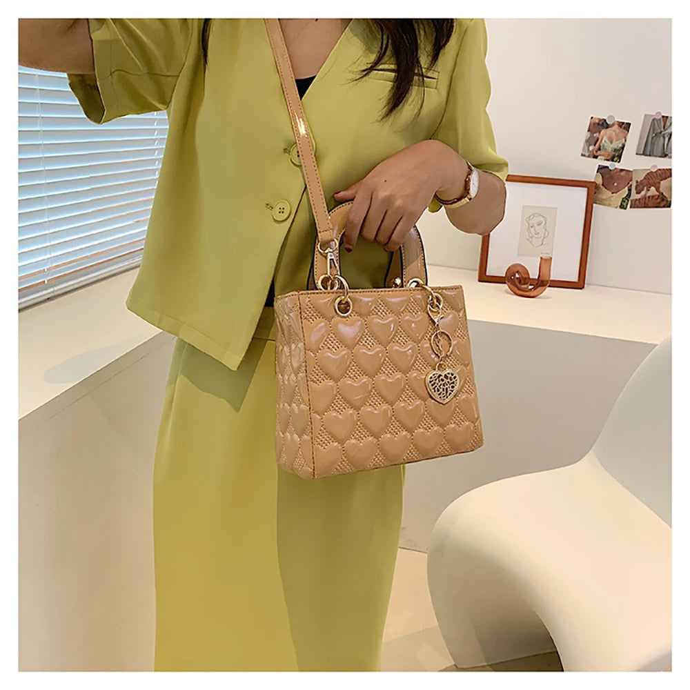 Red Glossy Love Handbag"