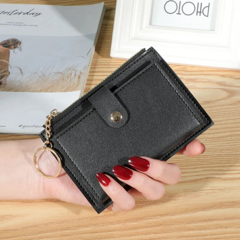 Portable Travel Zipper Card Holder