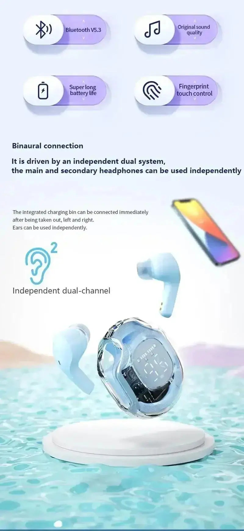 Pro T8 Bluetooth Earbuds