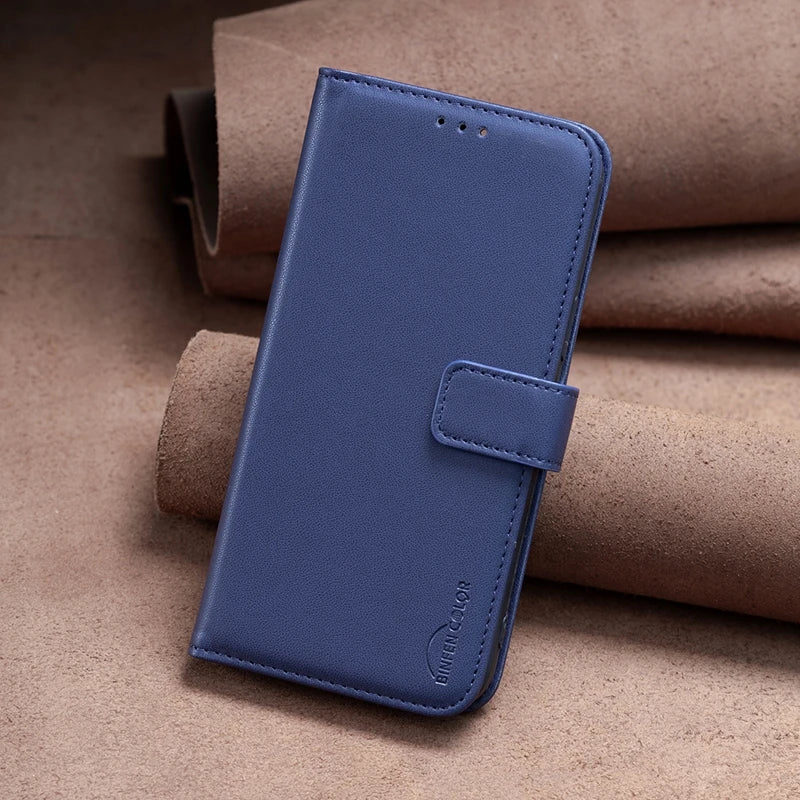 Luxury Magnetic Leather Wallet Cover – OPPO
