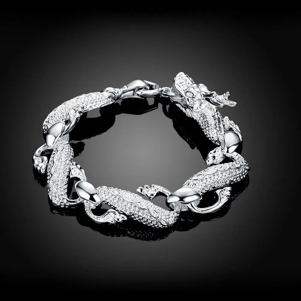 “925 Sterling Silver Solid Chain Bracelet”