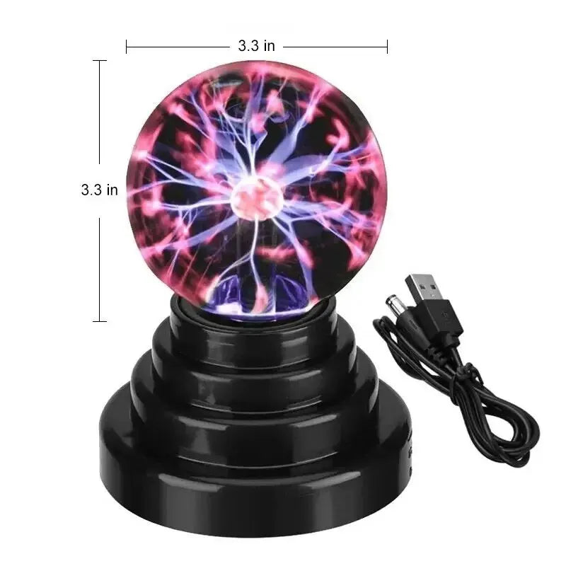 3-6 Inch LED Plasma Light for Bedroom Decor and Kids Gifts.