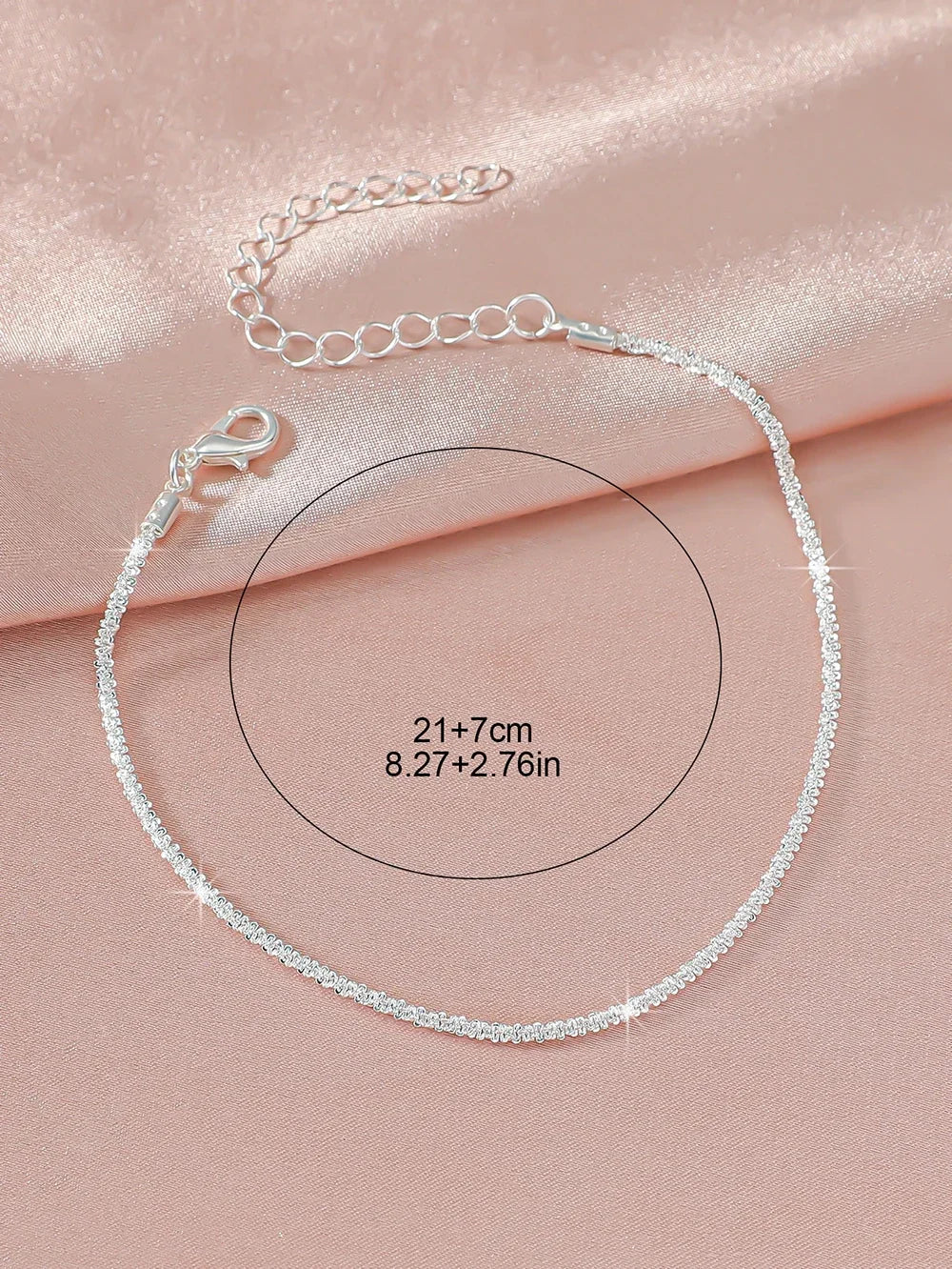 1/2PCS Simple Silver Anklet, Elegant Beach Jewelry