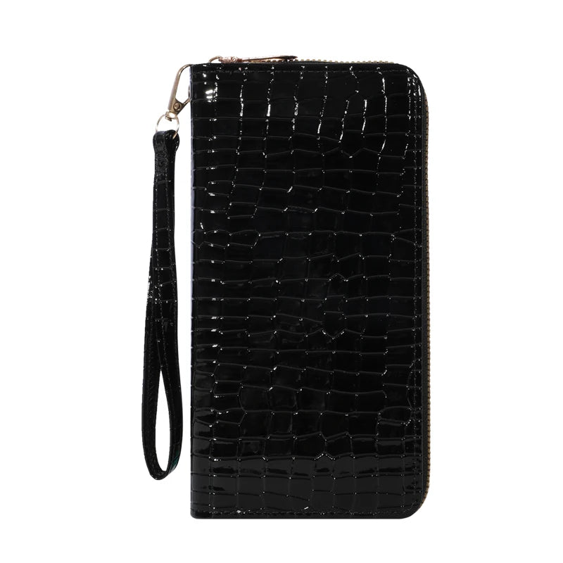 Classic Large Capacity Clutch Purse with Zipper