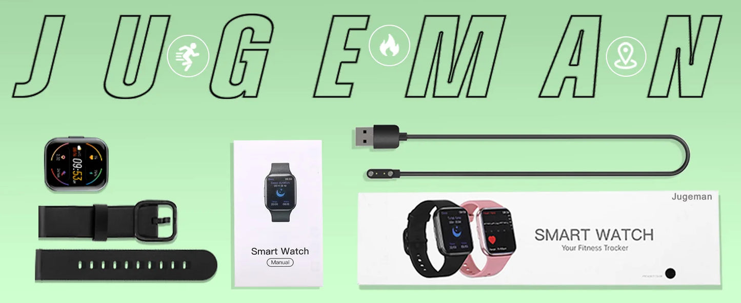 Nerunsa 1.69" HD Touch Fitness Smartwatch, 25 Sports Modes, Waterproof